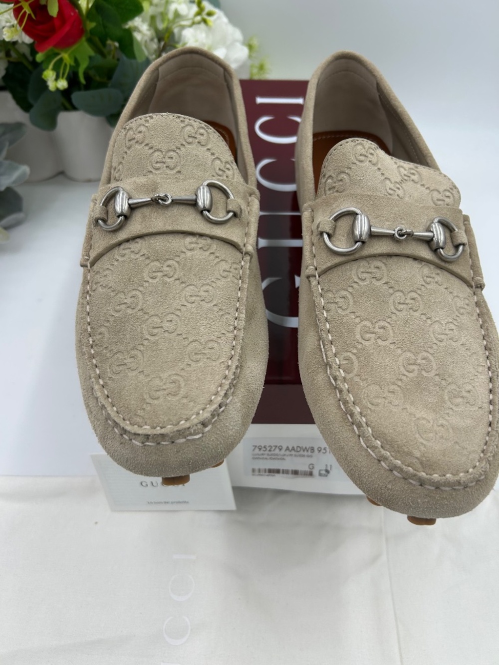 *************Men’s Gucci GG suede Driver loafers. Size 11.(fits 12 US.) - Picture 5 of 11